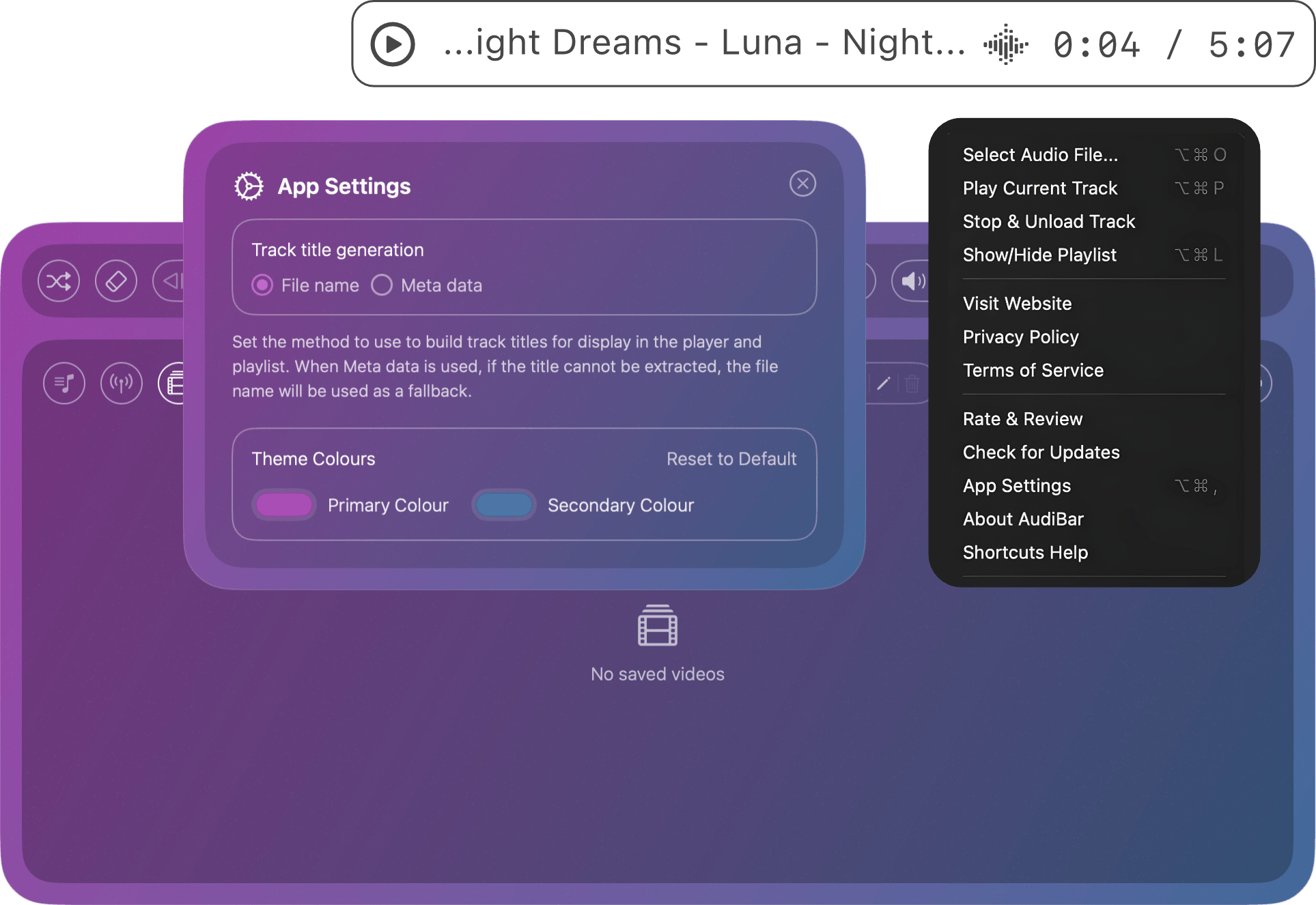 Menu Bar Controls screenshot