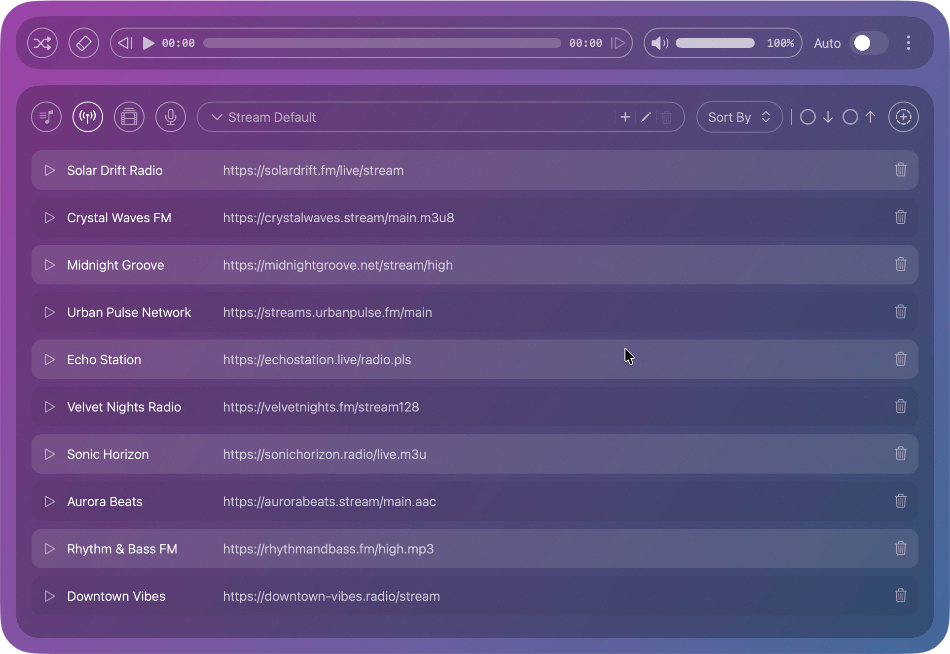 Streaming Panel screenshot